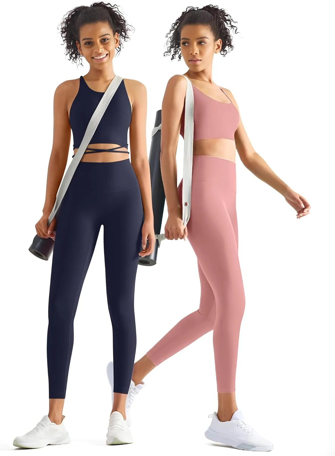 3 Pack Leggings with Pockets for Women,Butt Lift High Waisted Tummy Control Workout Yoga Pants Reg & Plus Size