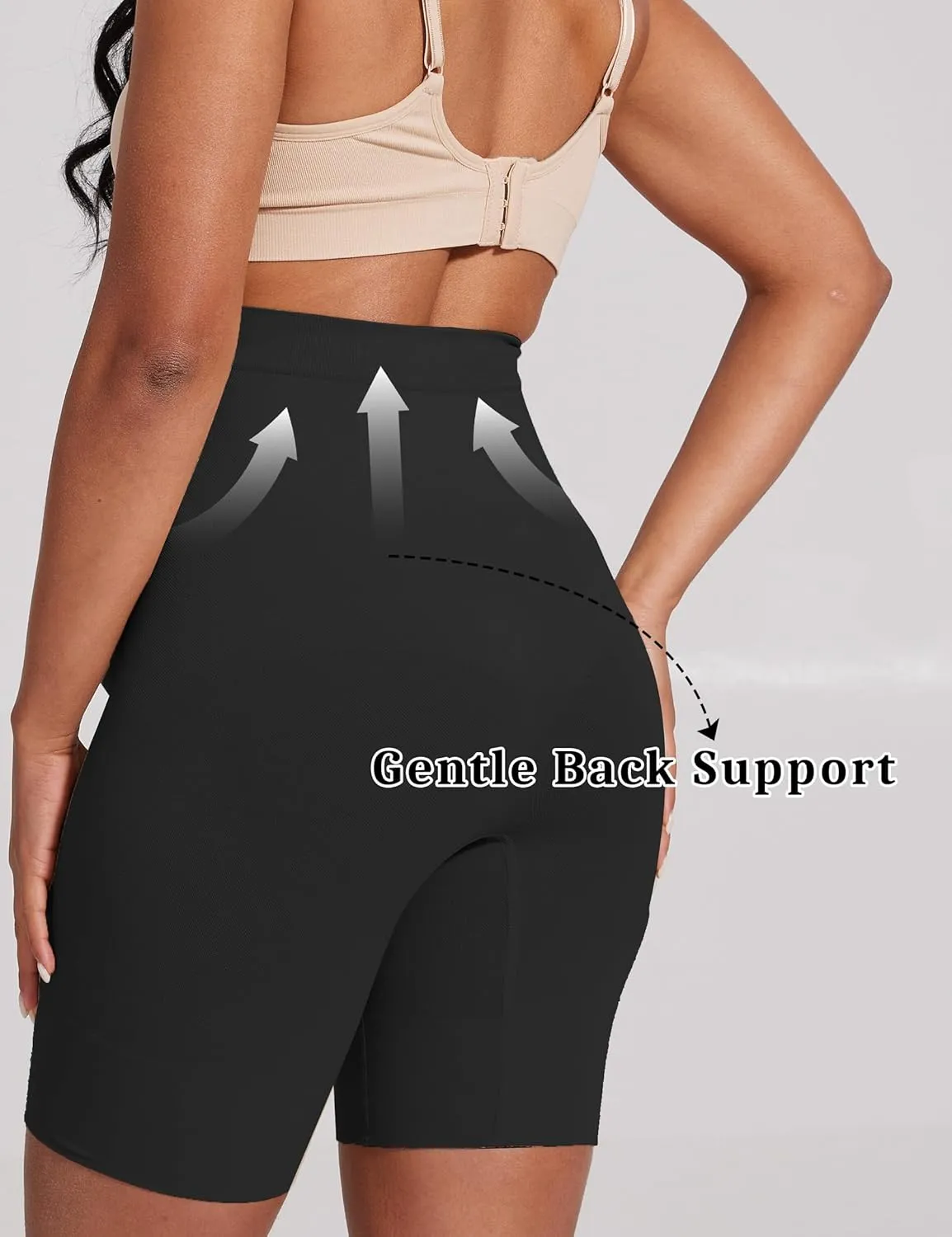 abkylie Bump Support Seamless Maternity Shapewear for Pregnancy Dress, High-Waist Underwear Mid-Thigh Panties Shorts