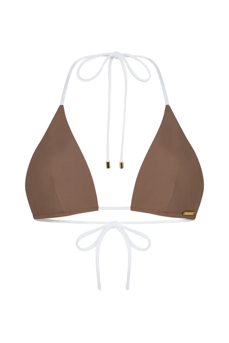 Alba Chocolate Mix - Micro Triangle Bikini Top