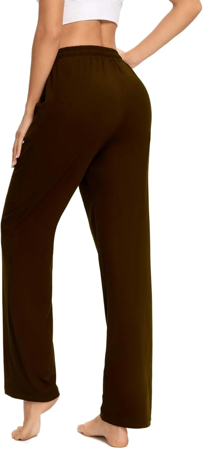 ARRIVE GUIDE Womens Yoga Sweatpants Comfy Lounge Pants with Pockets Wide Leg Loose Workout Joggers Casual Pajama Pants