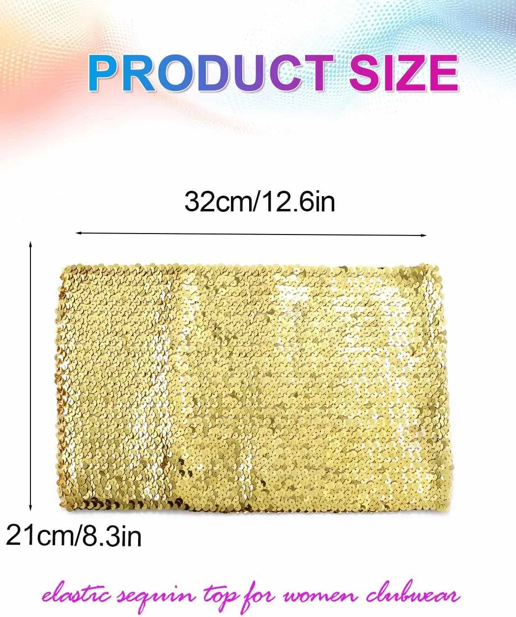 Aukmla Sparkly Sequin Tube Top Strapless Bra Crop Tops Metallic Party Clubwear for Women