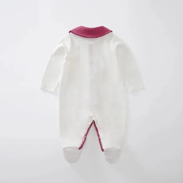 Baby clothes lace collar Footsies Cotton Long Sleeve Baby girls romper Infant pajamas 0-3M 19847458