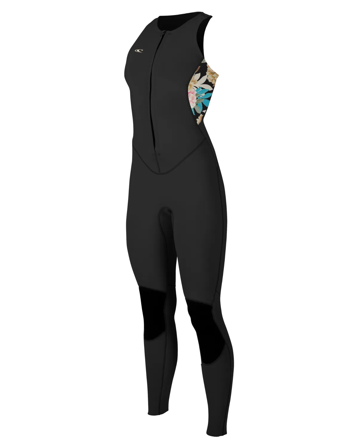 Bahia 1.5mm Front Zip Long John Wetsuit in Black, Mikah Floral & Black