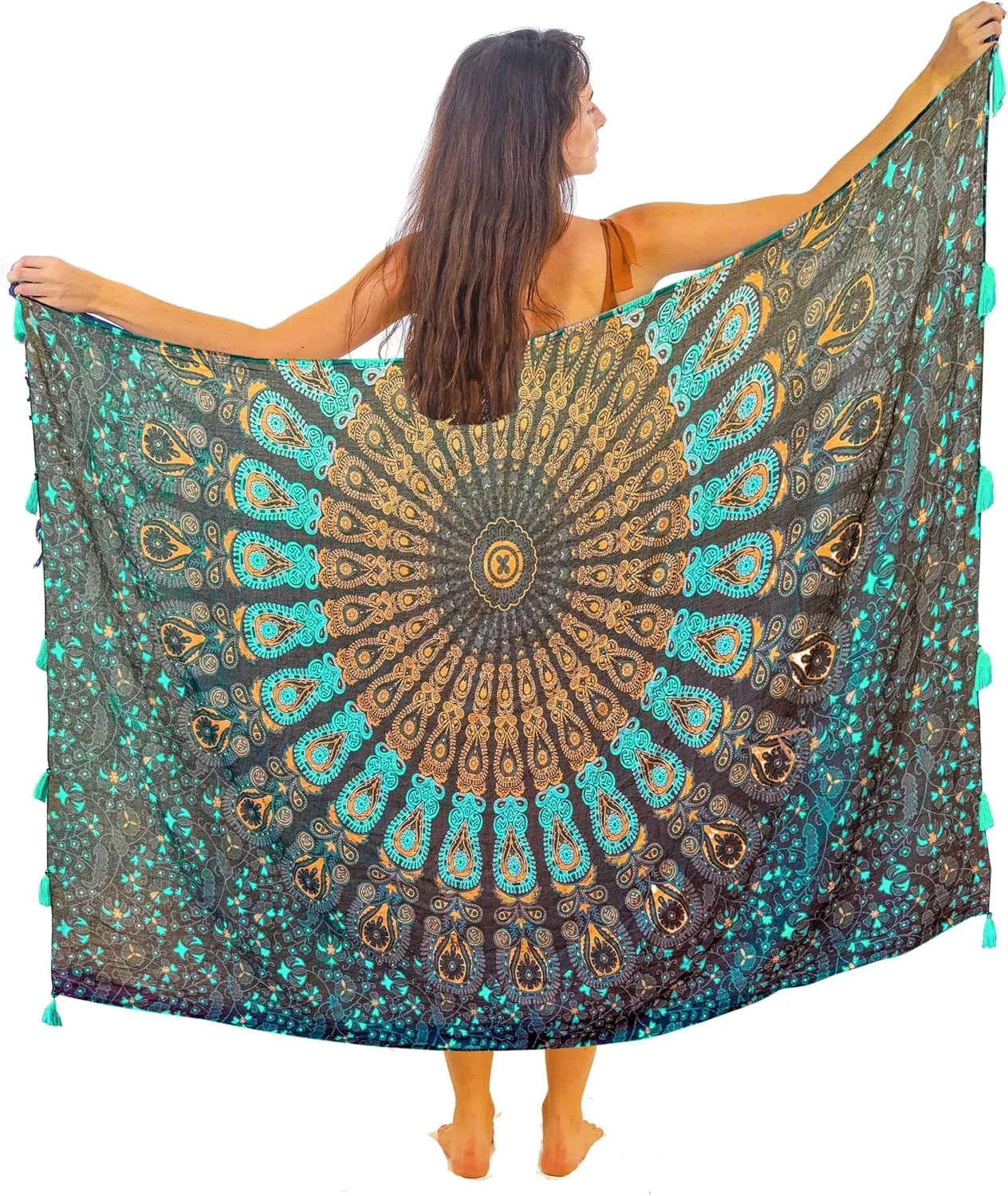 Boho Chic Pareo - Mandala Pareo - Bikini Swimsuit Cover Up - Beach Dress - Wrap