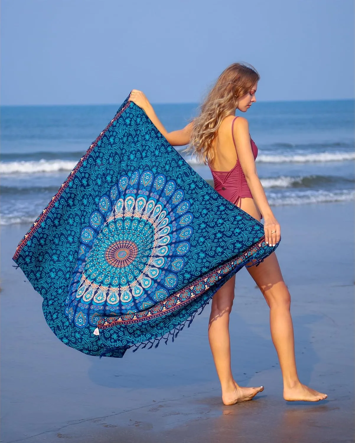 Boho Chic Pareo - Mandala Pareo - Bikini Swimsuit Cover Up - Beach Dress - Wrap