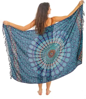 Boho Chic Pareo - Mandala Pareo - Bikini Swimsuit Cover Up - Beach Dress - Wrap