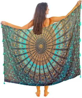 Boho Chic Pareo - Mandala Pareo - Bikini Swimsuit Cover Up - Beach Dress - Wrap