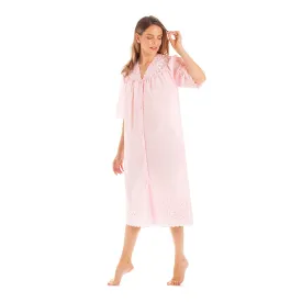 British Made Broderie Anglaise Full Button Nightdress