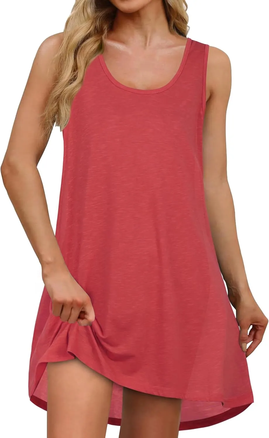 CHICGAL Women's Beach Cover up Summer Dress Casual Sleeveless Tank Sundresses Swimsuit Coverup