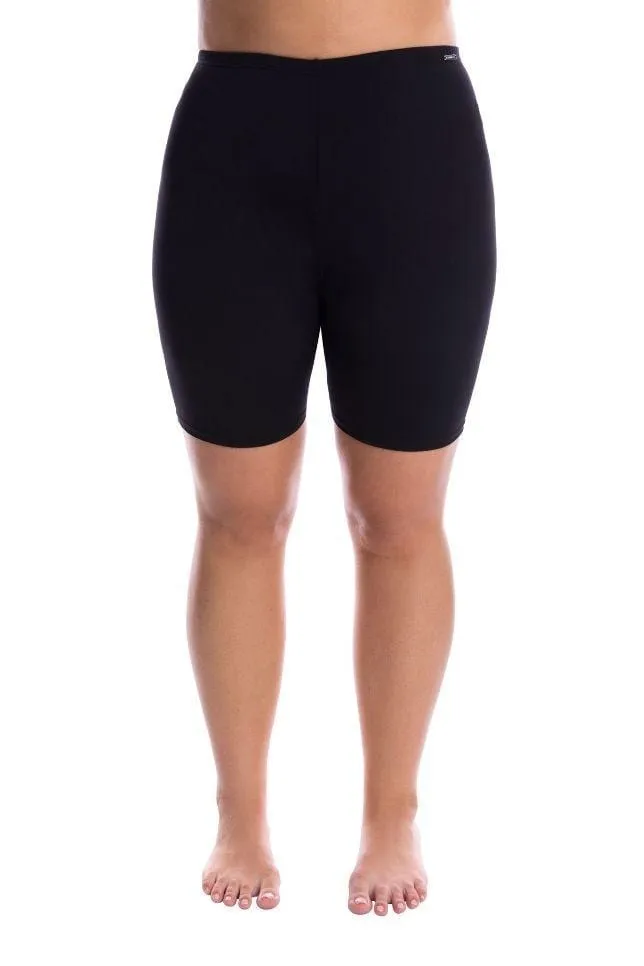 Chlorine Resistant Black Bike Swim Shorts
