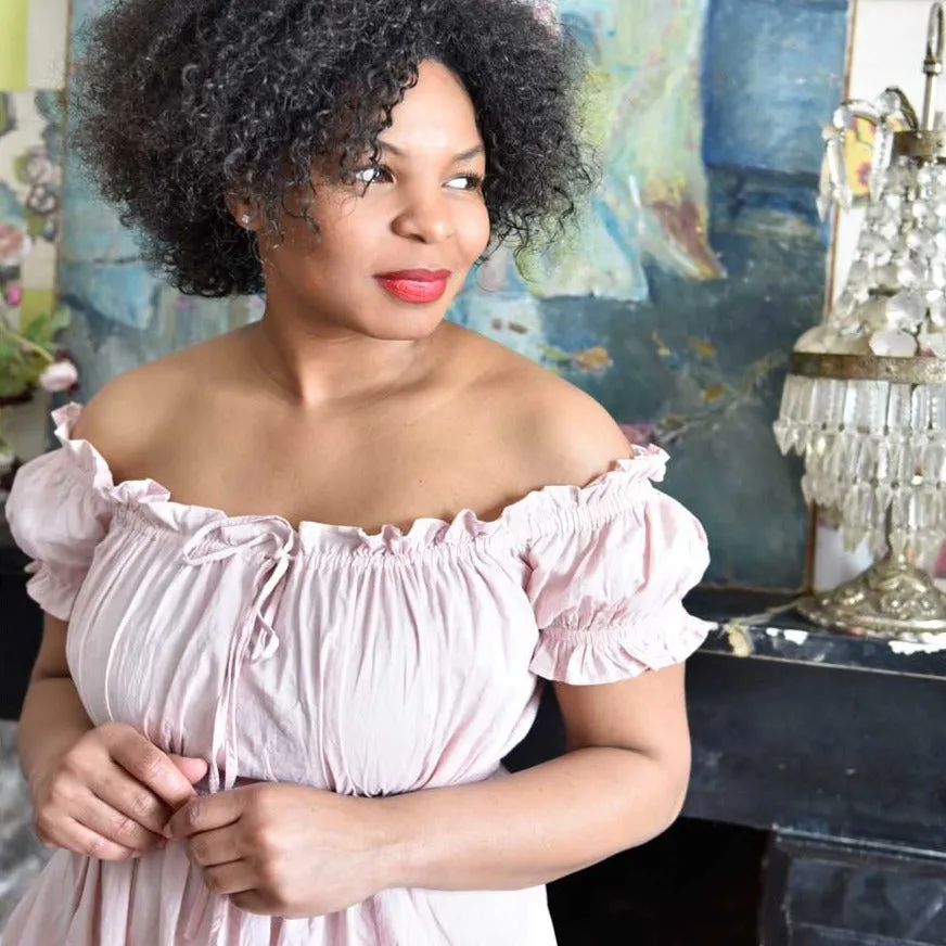 Darcy Pink Ruffle Short-Sleeve Nightdress
