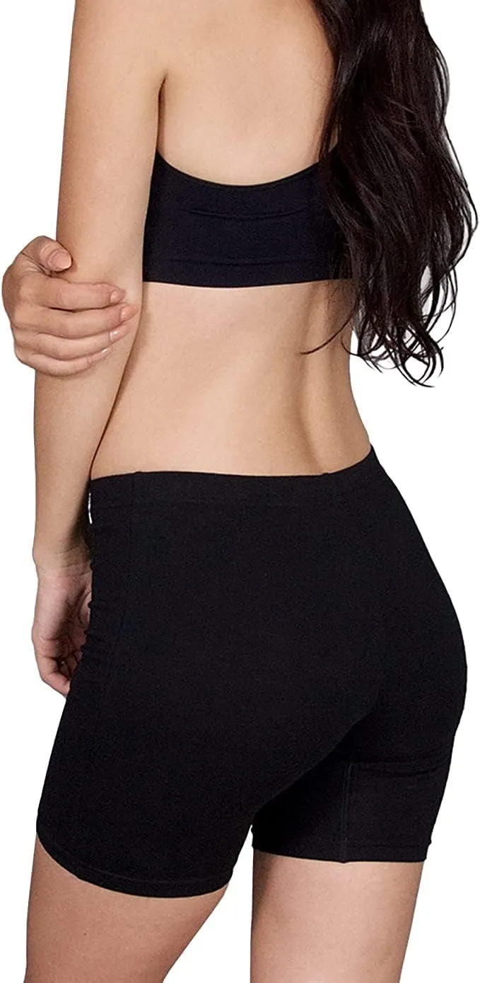 Emprella 3 Pack Slip Shorts for Women Under Dress Cotton Womens Biker Bike Short Pack Anti Chafing