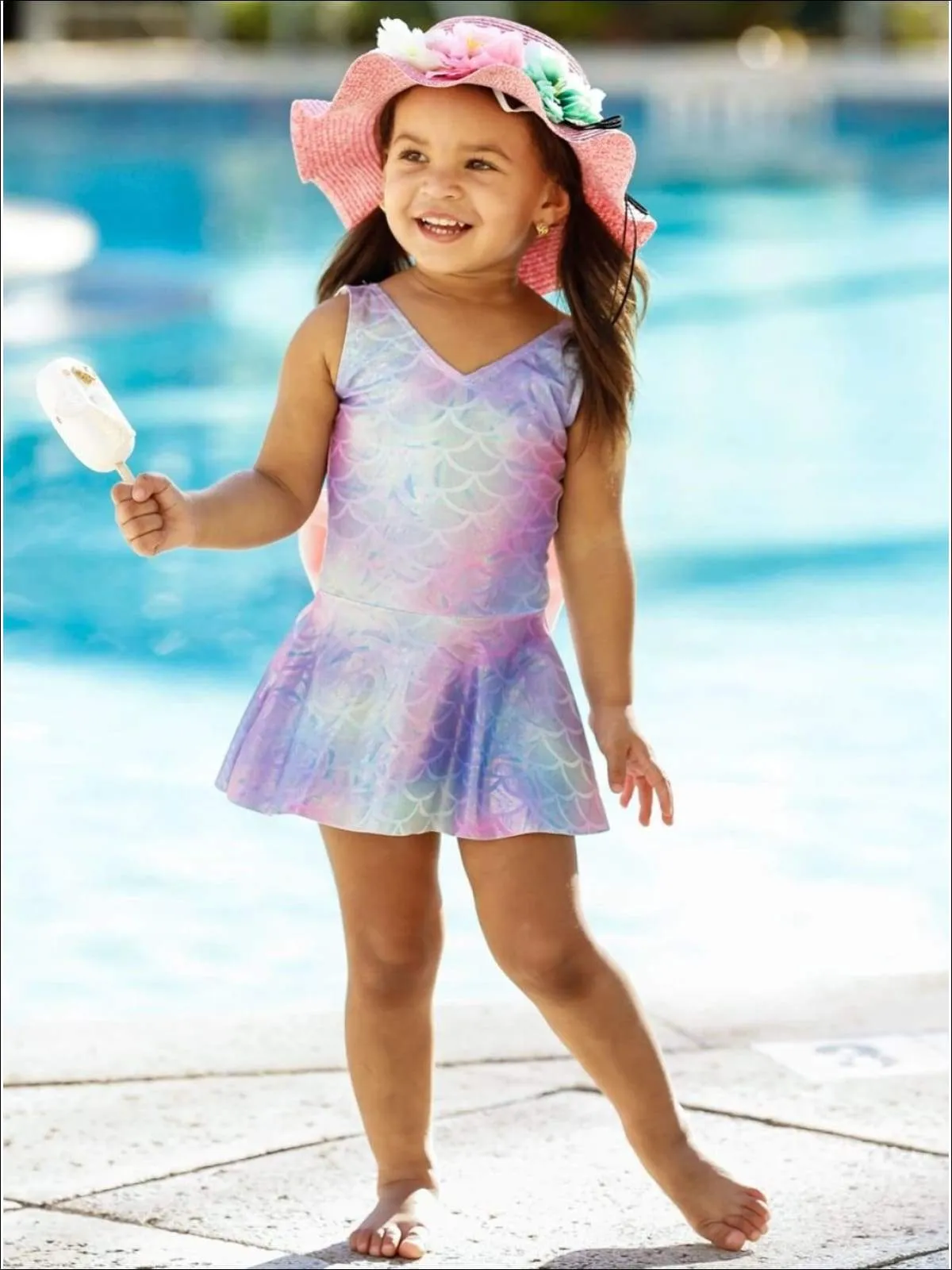 Girls Be A Mermaid and Make Waves One Piece Swimsuit
