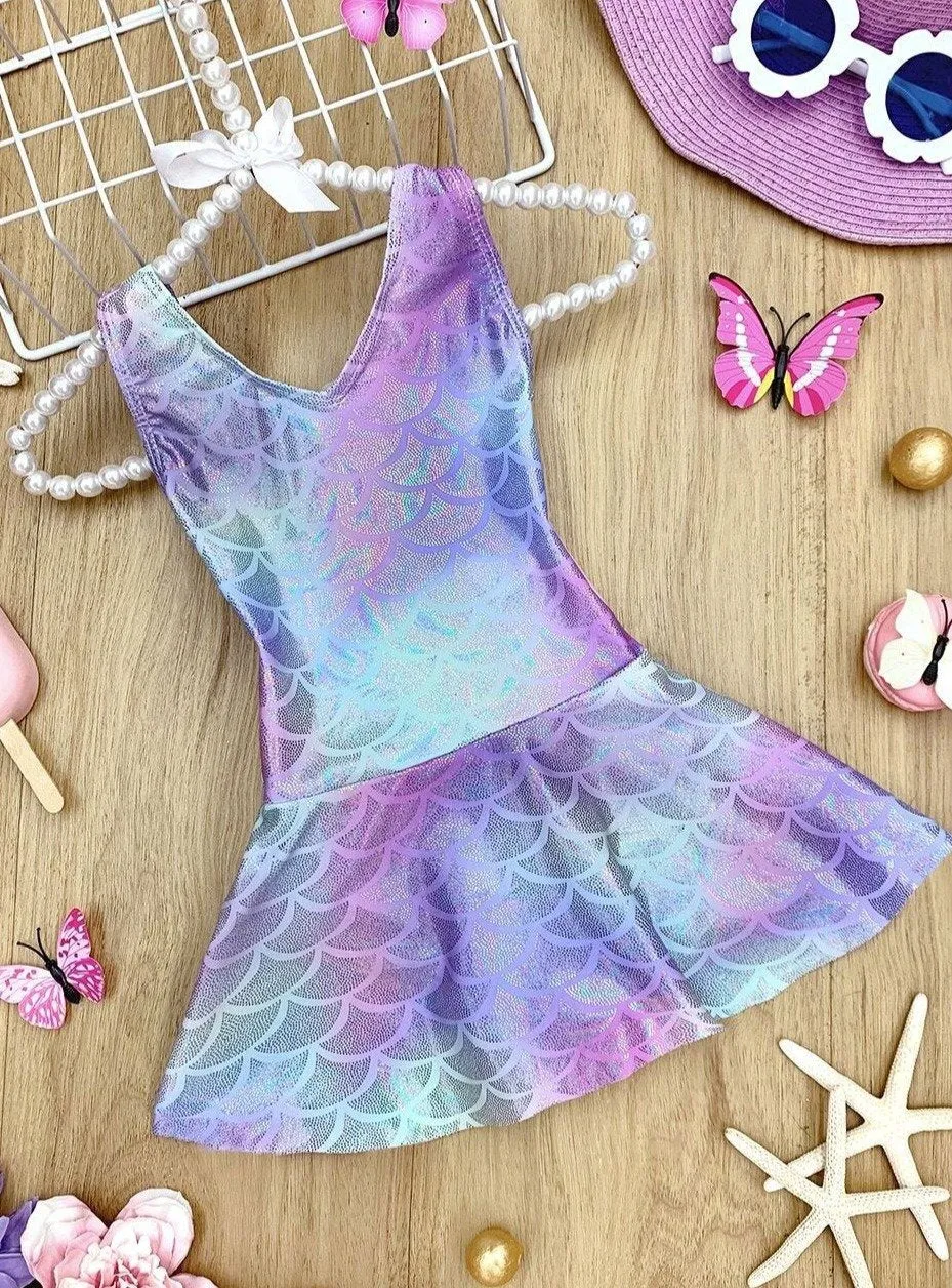 Girls Be A Mermaid and Make Waves One Piece Swimsuit