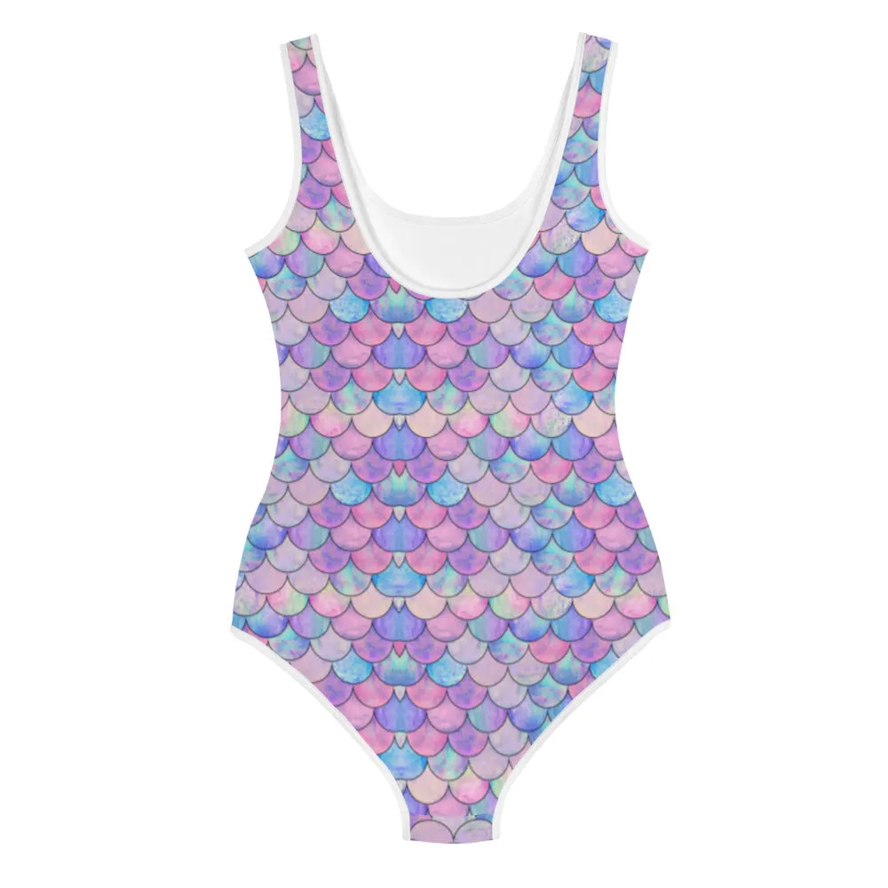 Girls Tween (8-20) Pastel Mermaid Scales Swimsuit