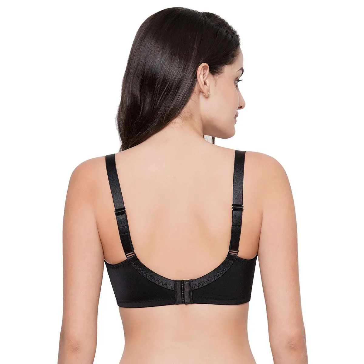 Grace Non-Padded Non-Wired Full Coverage Plus Size Bra - Black