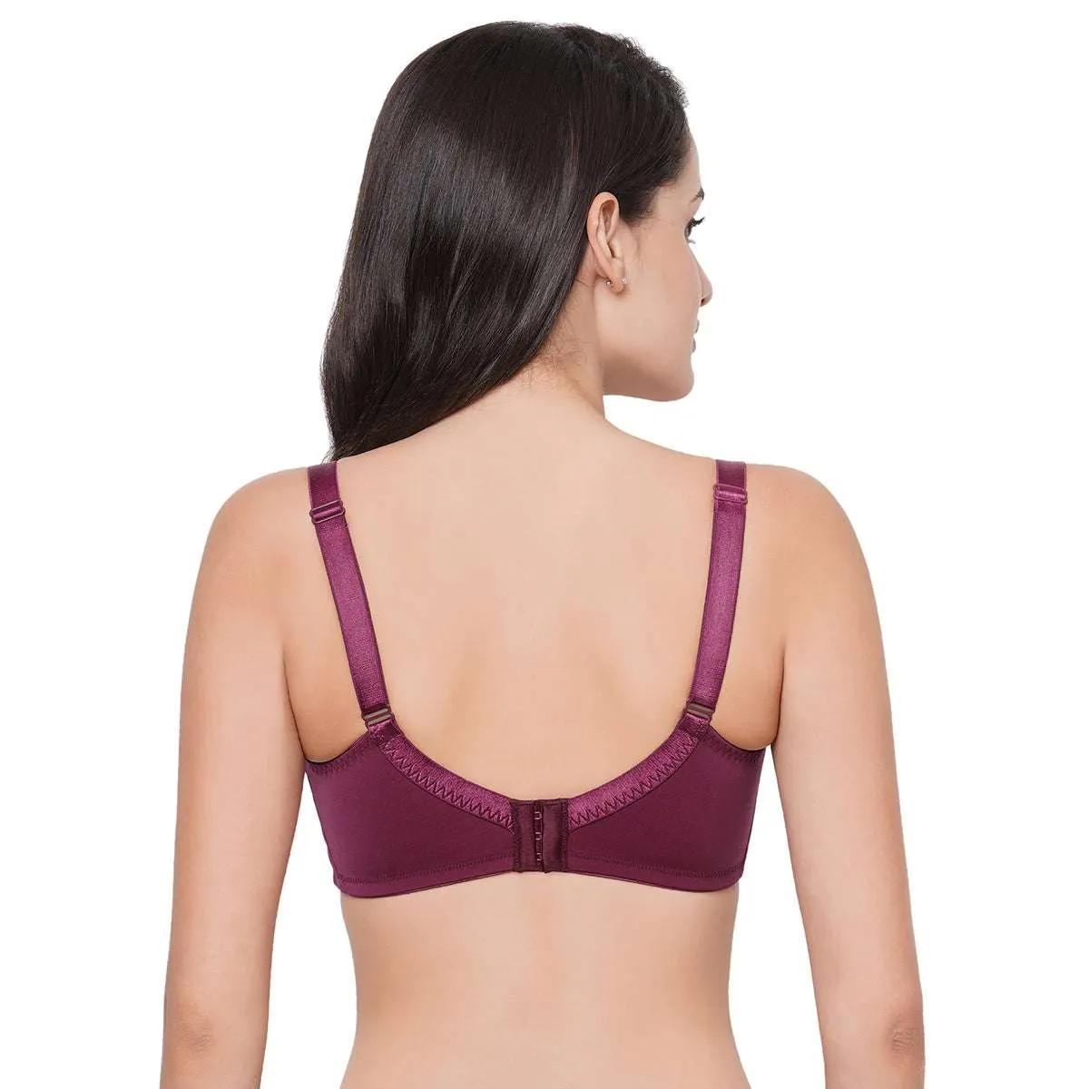 Grace Non-Padded Non-Wired Full Coverage Plus Size Bra - Maroon