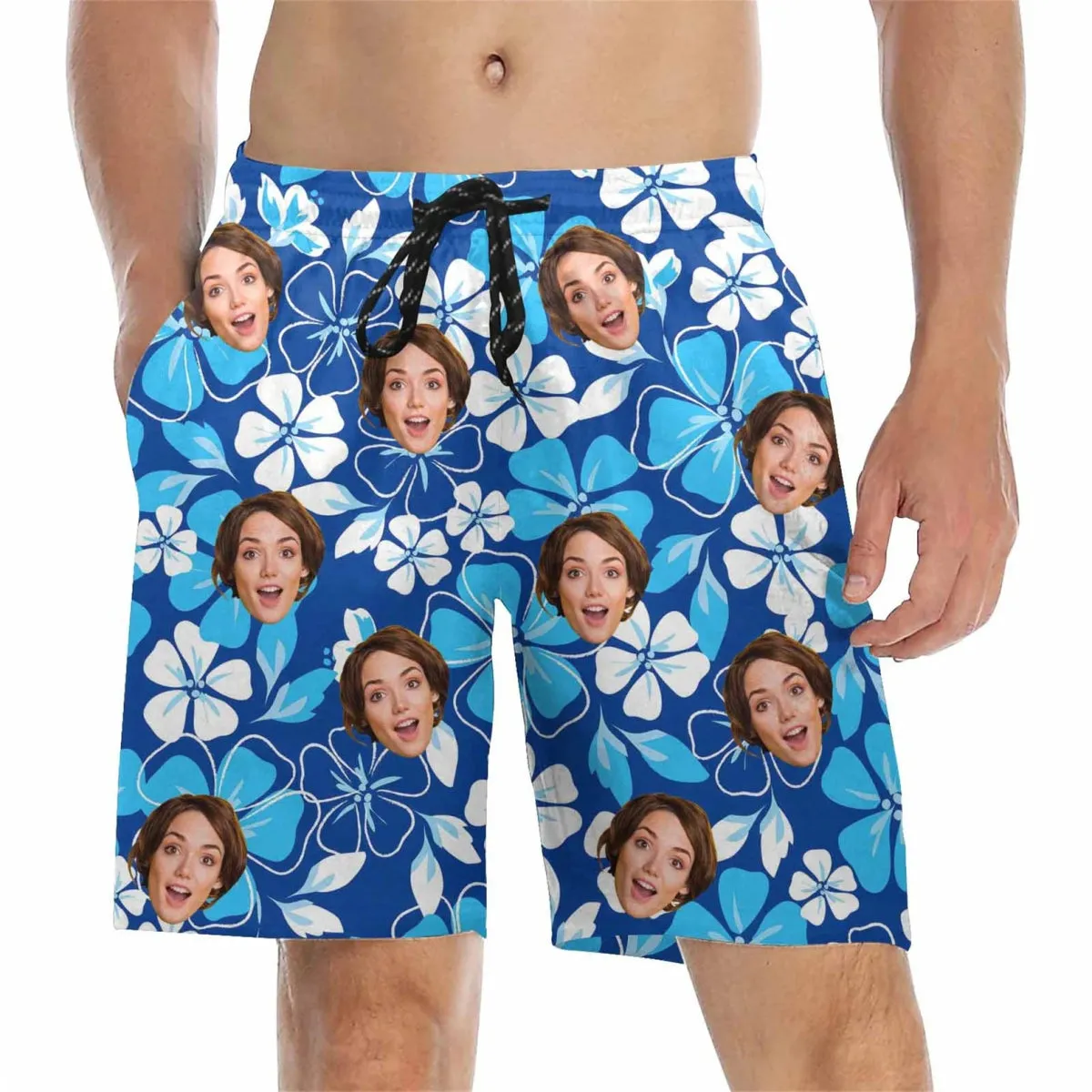 Hawaii - Face Swim Trunk Party Vacation - Personalized Short