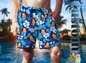 Hawaii - Face Swim Trunk Party Vacation - Personalized Short