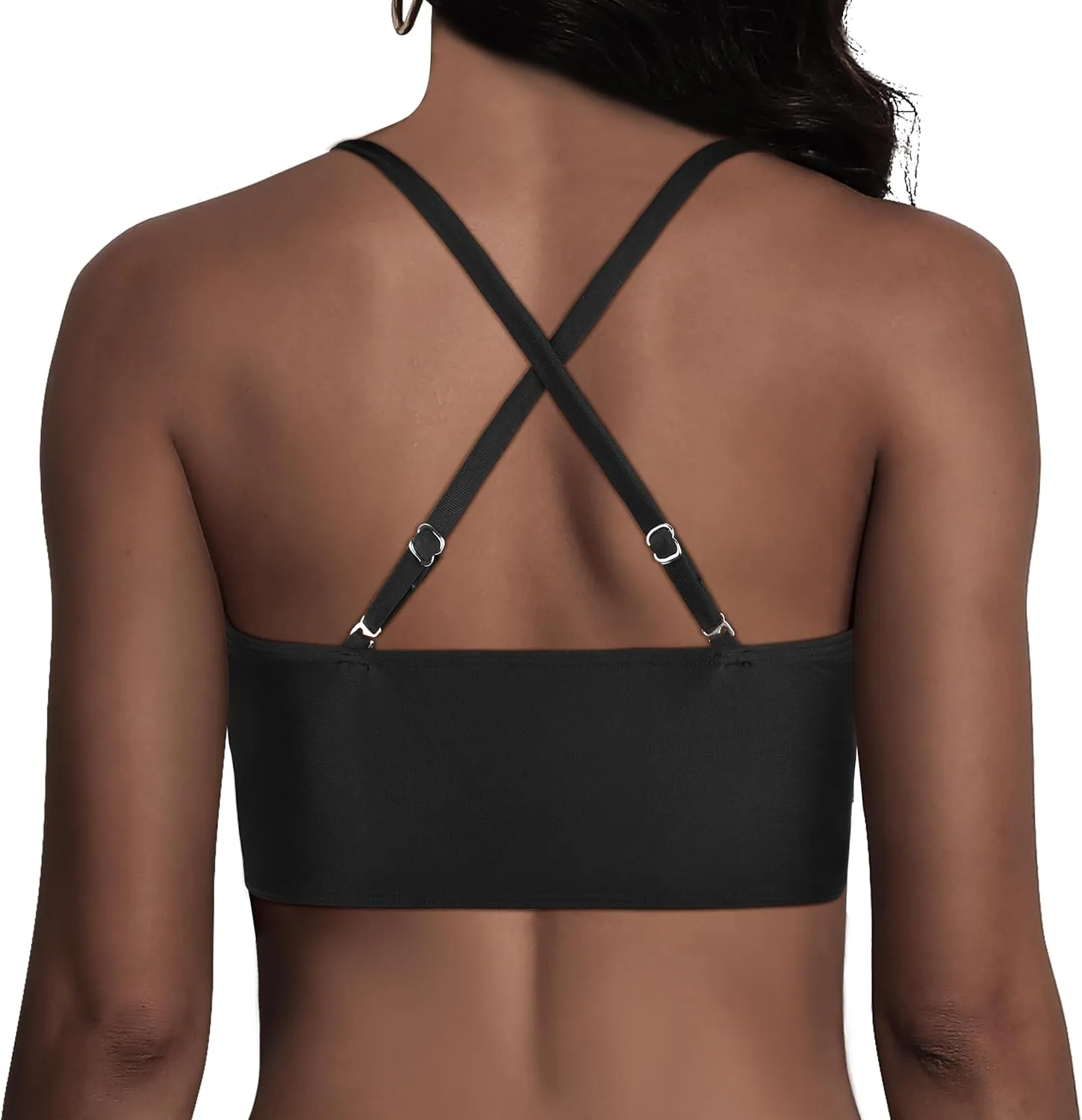 Hilor Women's Push Up Bikini Tops Underwire Swimsuit Top Sexy V Neck Bikini Bathing Suit Swim Tops