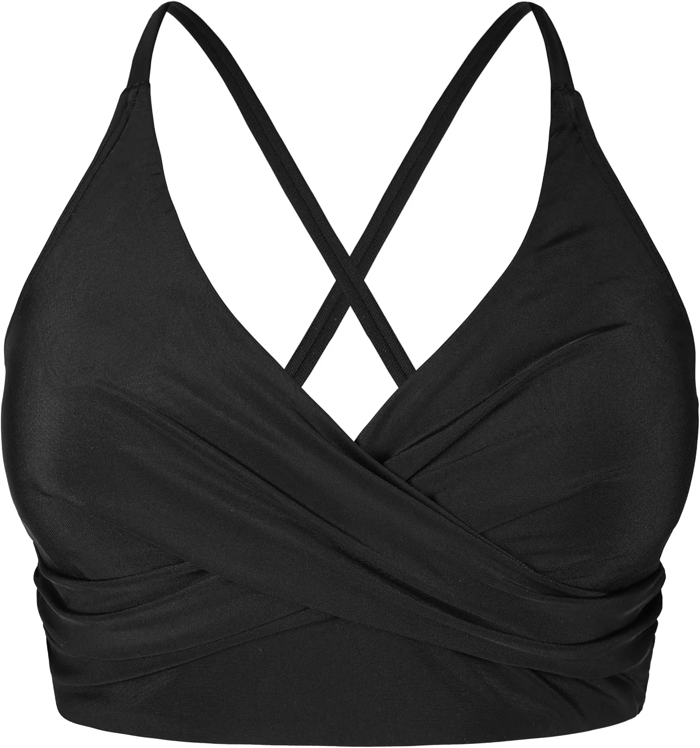Hilor Women's Push Up Bikini Tops Underwire Swimsuit Top Sexy V Neck Bikini Bathing Suit Swim Tops