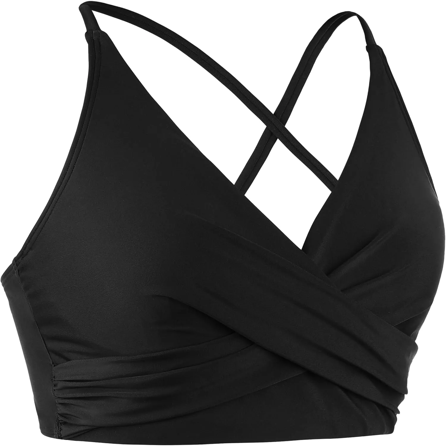Hilor Women's Push Up Bikini Tops Underwire Swimsuit Top Sexy V Neck Bikini Bathing Suit Swim Tops