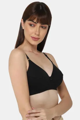 Intimacy Full Coverage Saree Bra - Non-Padded, Wire-Free with Thin Straps, Cotton-Rich Fabric for All-Day Comfort