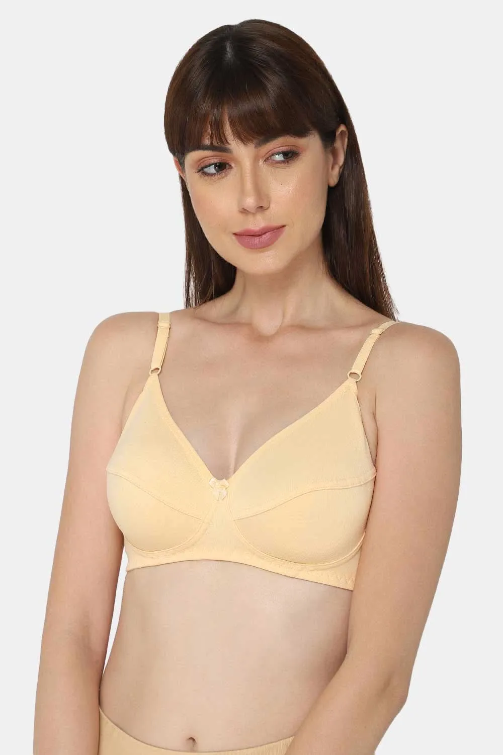 Intimacy Full Coverage Saree Bra - Non-Padded, Wire-Free with Thin Straps, Cotton-Rich Fabric for All-Day Comfort