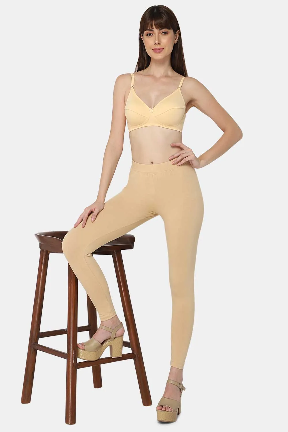 Intimacy Full Coverage Saree Bra - Non-Padded, Wire-Free with Thin Straps, Cotton-Rich Fabric for All-Day Comfort