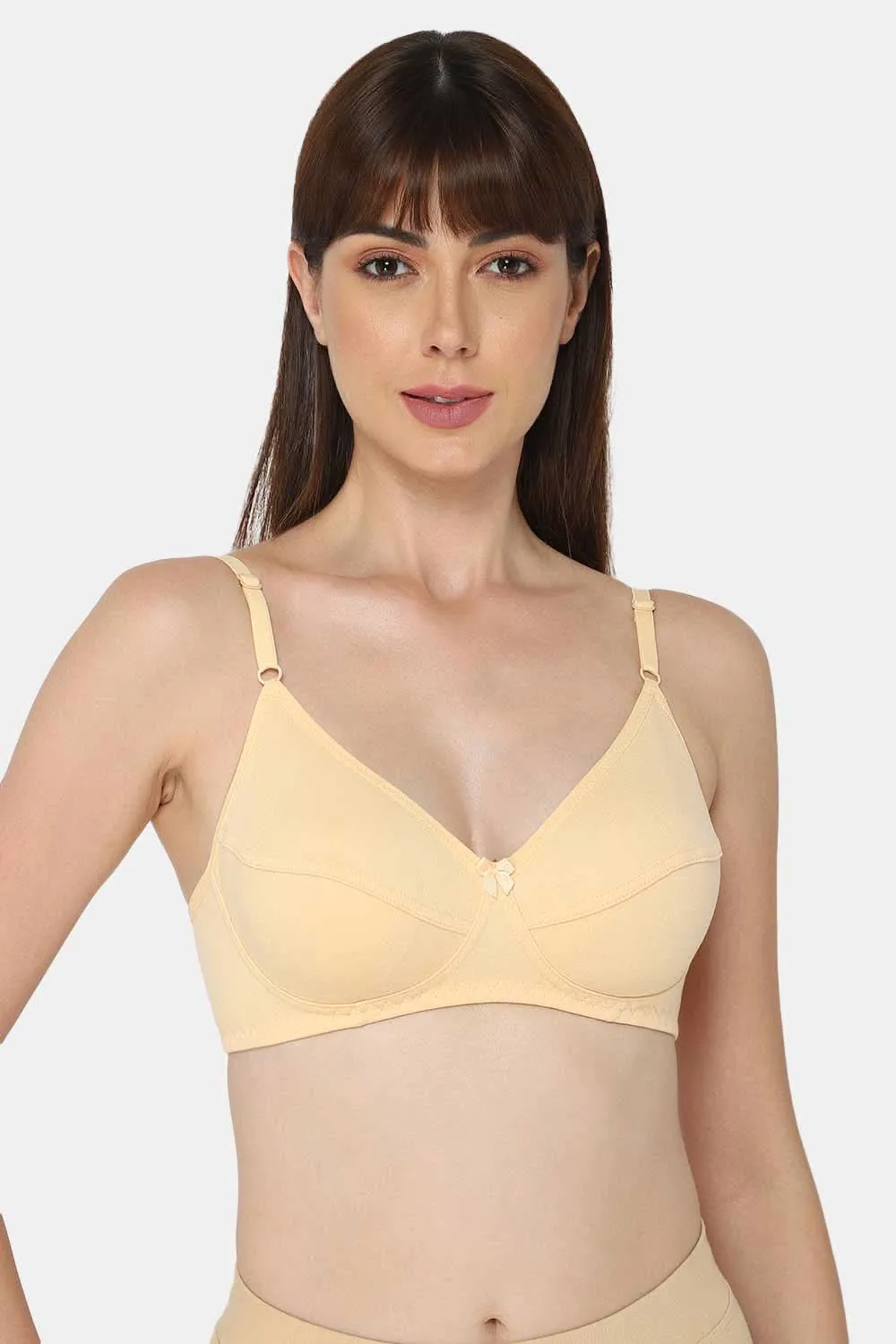 Intimacy Full Coverage Saree Bra - Non-Padded, Wire-Free with Thin Straps, Cotton-Rich Fabric for All-Day Comfort
