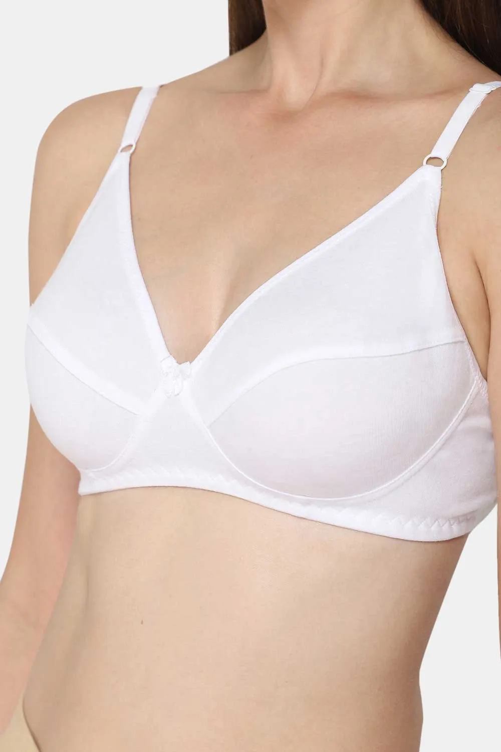 Intimacy Full Coverage Saree Bra - Non-Padded, Wire-Free with Thin Straps, Cotton-Rich Fabric for All-Day Comfort