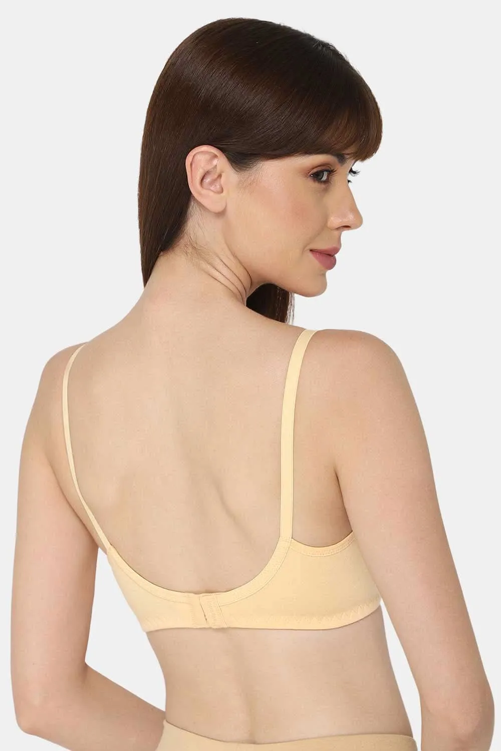 Intimacy Full Coverage Saree Bra - Non-Padded, Wire-Free with Thin Straps, Cotton-Rich Fabric for All-Day Comfort