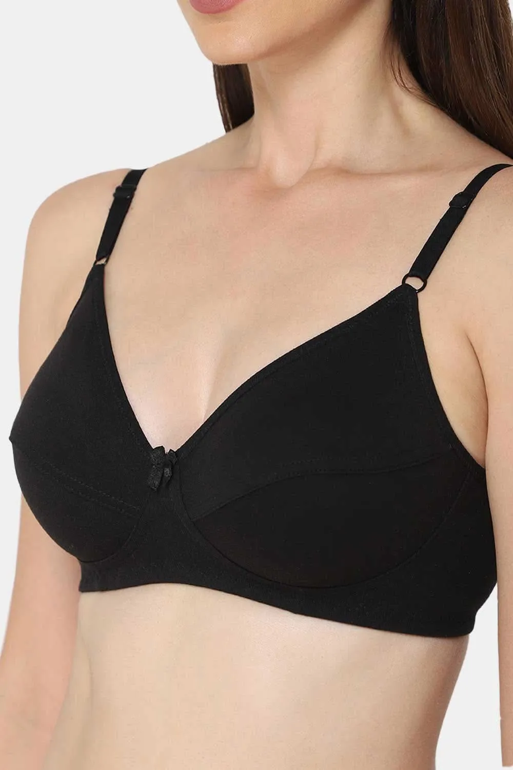 Intimacy Full Coverage Saree Bra - Non-Padded, Wire-Free with Thin Straps, Cotton-Rich Fabric for All-Day Comfort