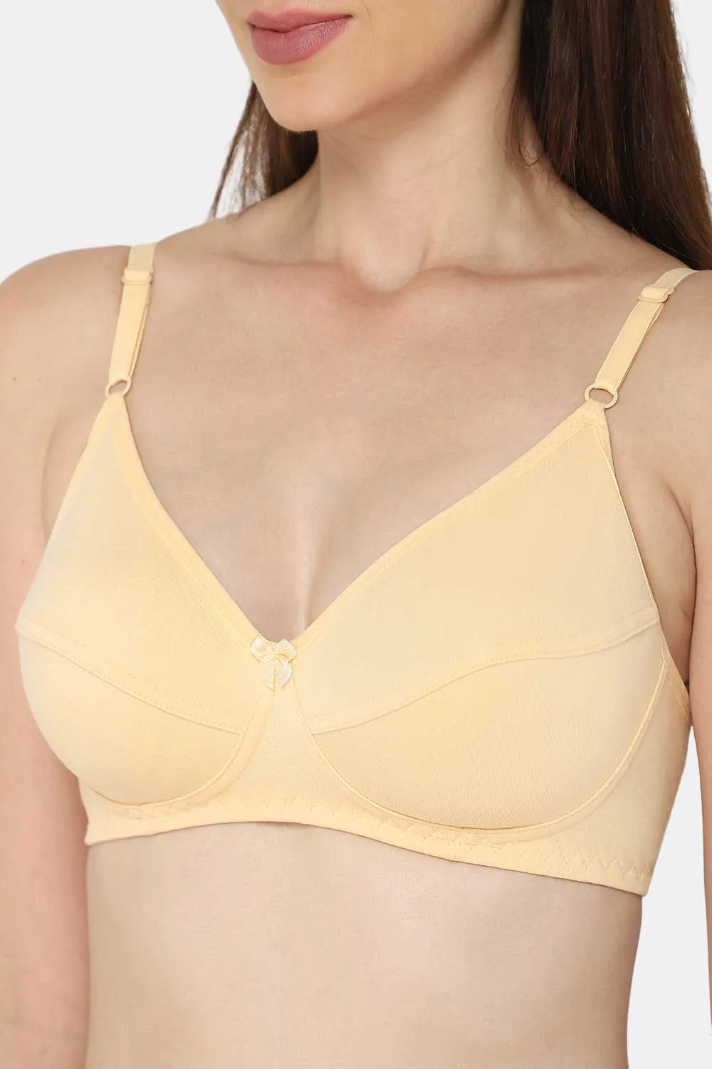 Intimacy Full Coverage Saree Bra - Non-Padded, Wire-Free with Thin Straps, Cotton-Rich Fabric for All-Day Comfort