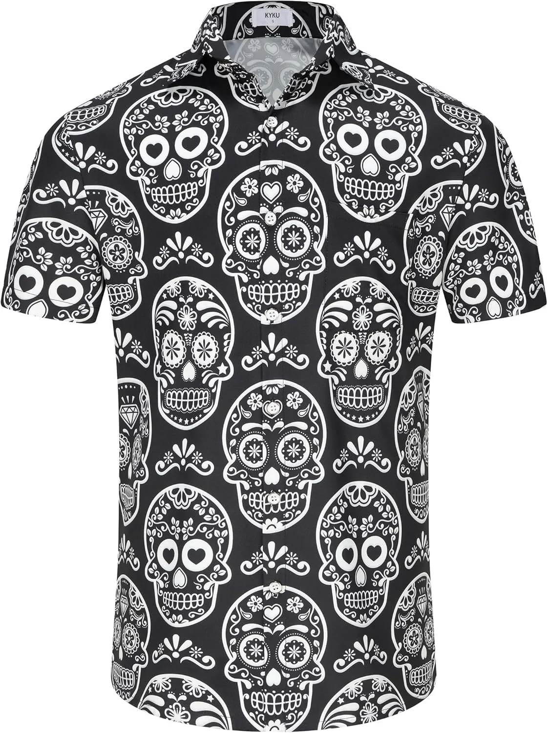 KYKU Mexico Shirt for Men Funny Beach Shirts Hawaiian Button Down Short Sleeve