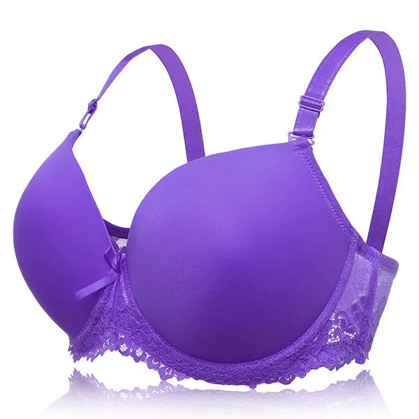 Lace-trim Progressive Gather Busty Full Bras