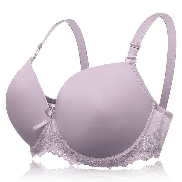 Lace-trim Progressive Gather Busty Full Bras