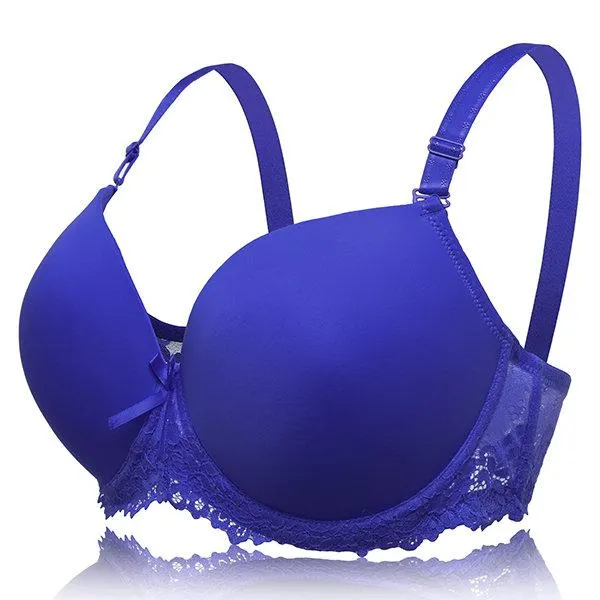 Lace-trim Progressive Gather Busty Full Bras