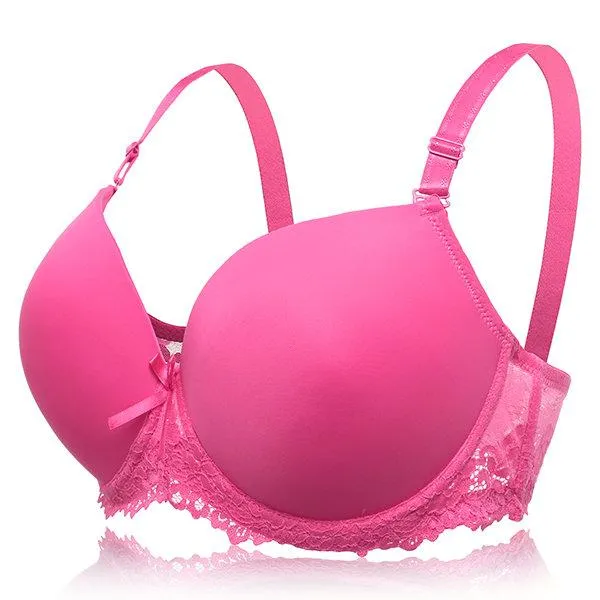 Lace-trim Progressive Gather Busty Full Bras