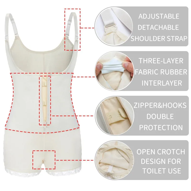 Latex Full Body Underbust Slimming Jumpsuit