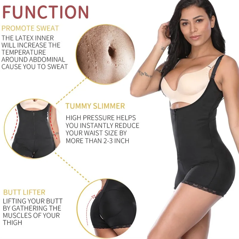 Latex Full Body Underbust Slimming Jumpsuit