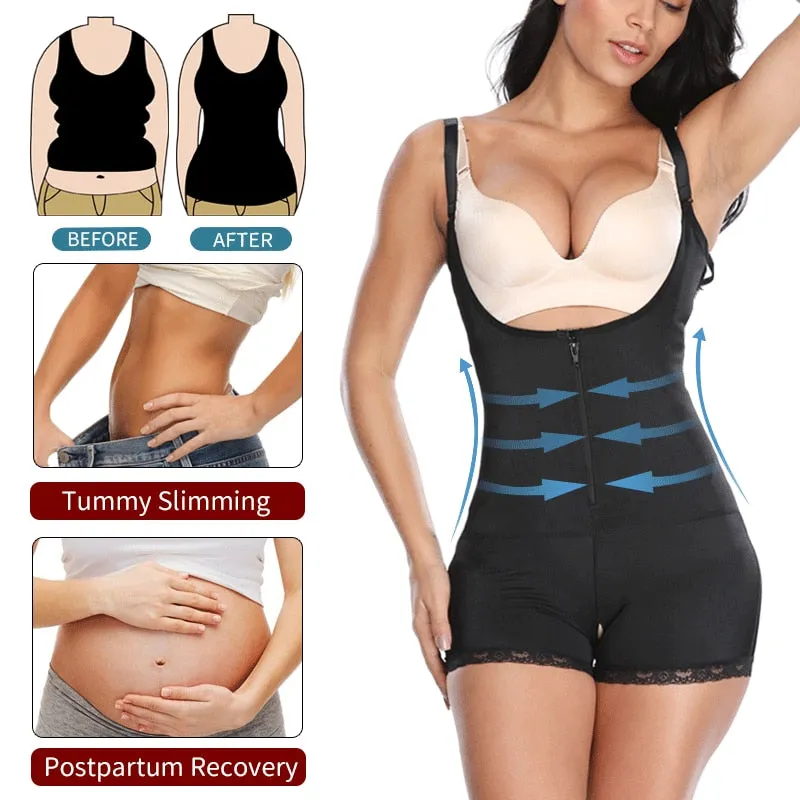 Latex Full Body Underbust Slimming Jumpsuit