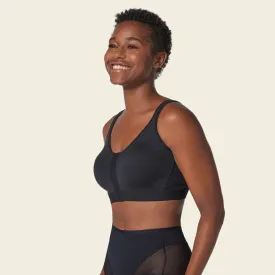 Leonisa Stretch Cotton Posture Corrector Bra Black