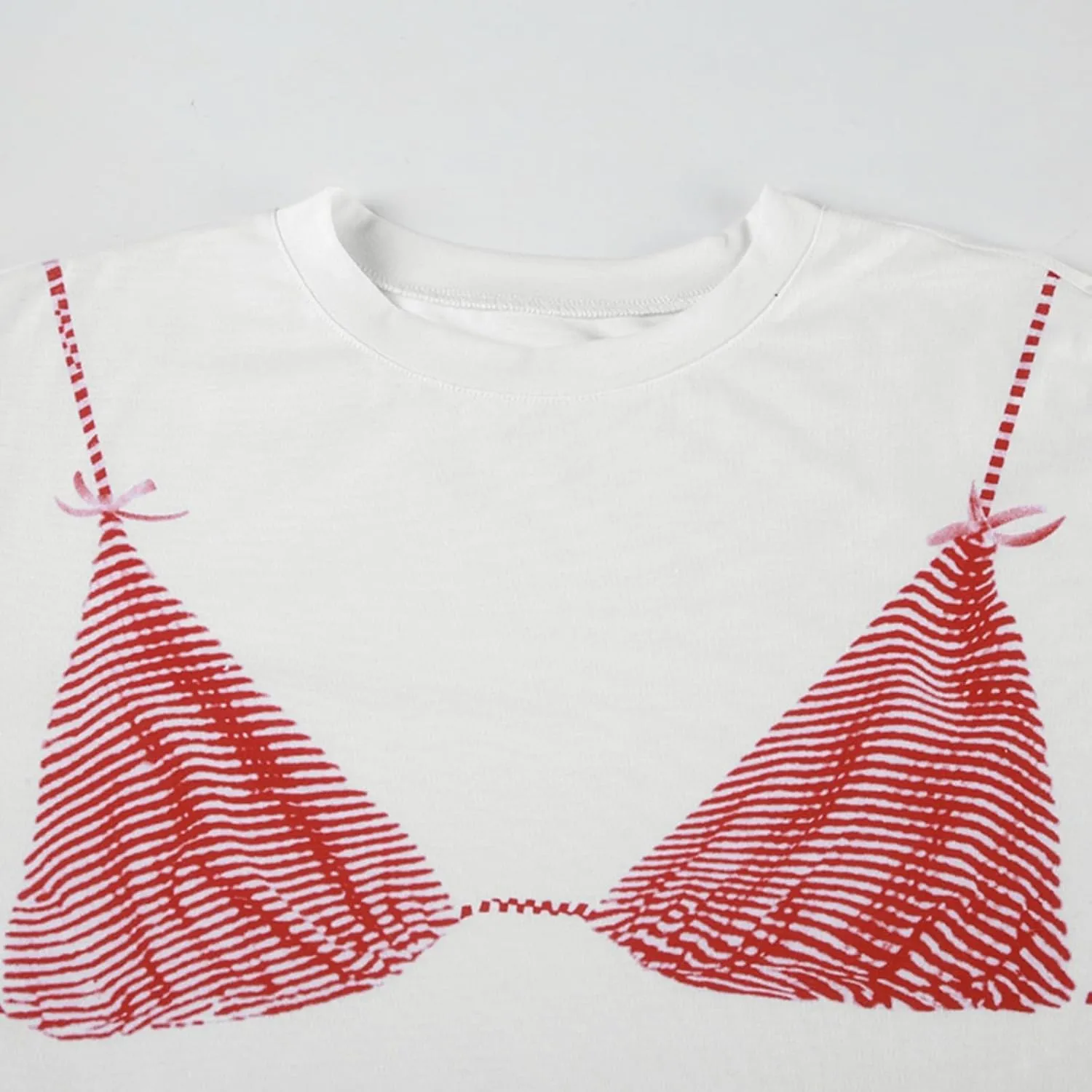 Monkay Women's Oversized Graphic Tee Bikini Print Y2K Streetwear Funny Short Sleeve Casual Loose Fit Trendy T-Shirt