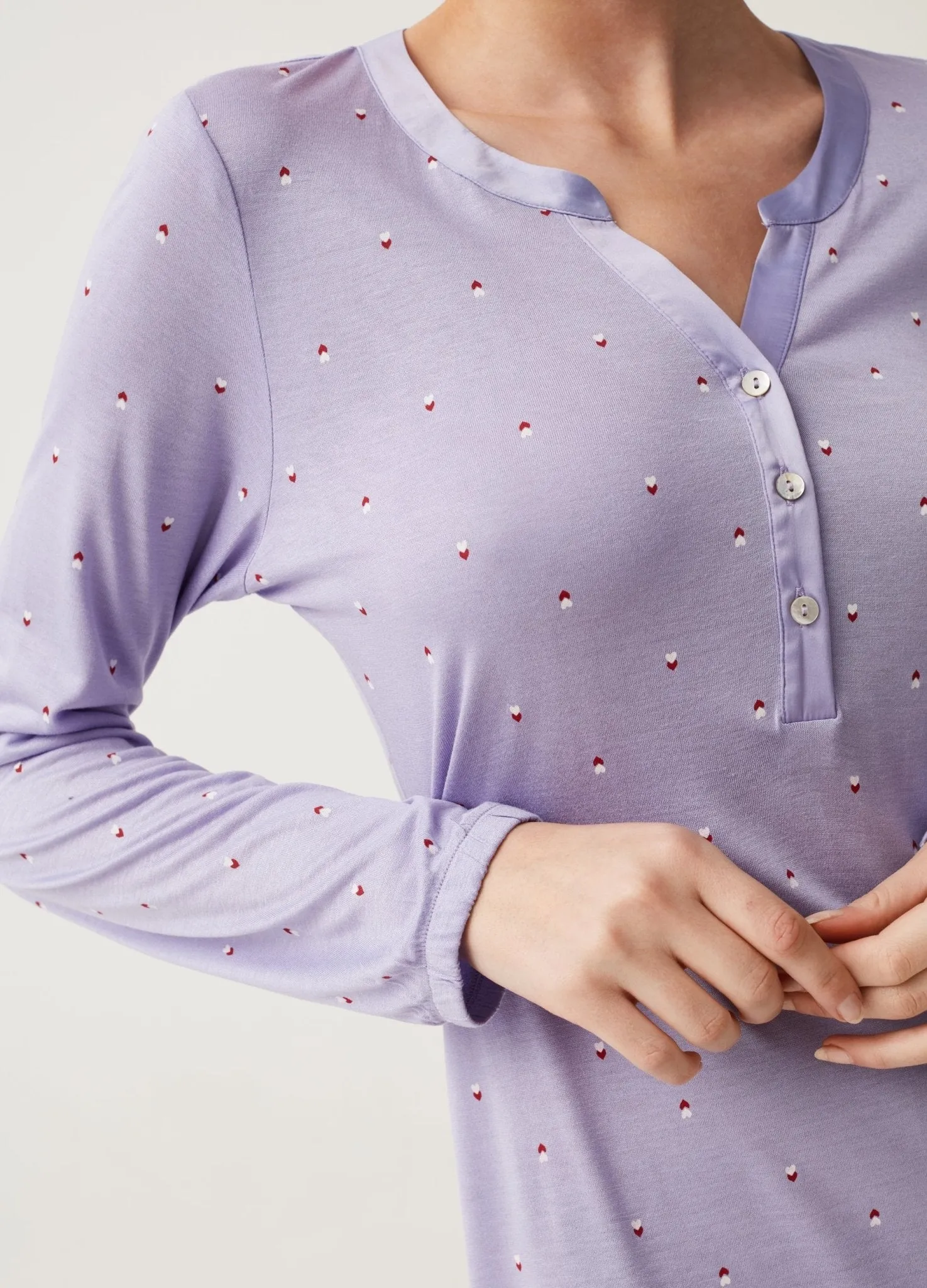 Nightdress with heart print