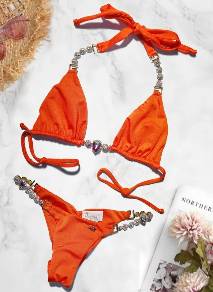 Orange Belle Triangle Top & Skimpy Bottom