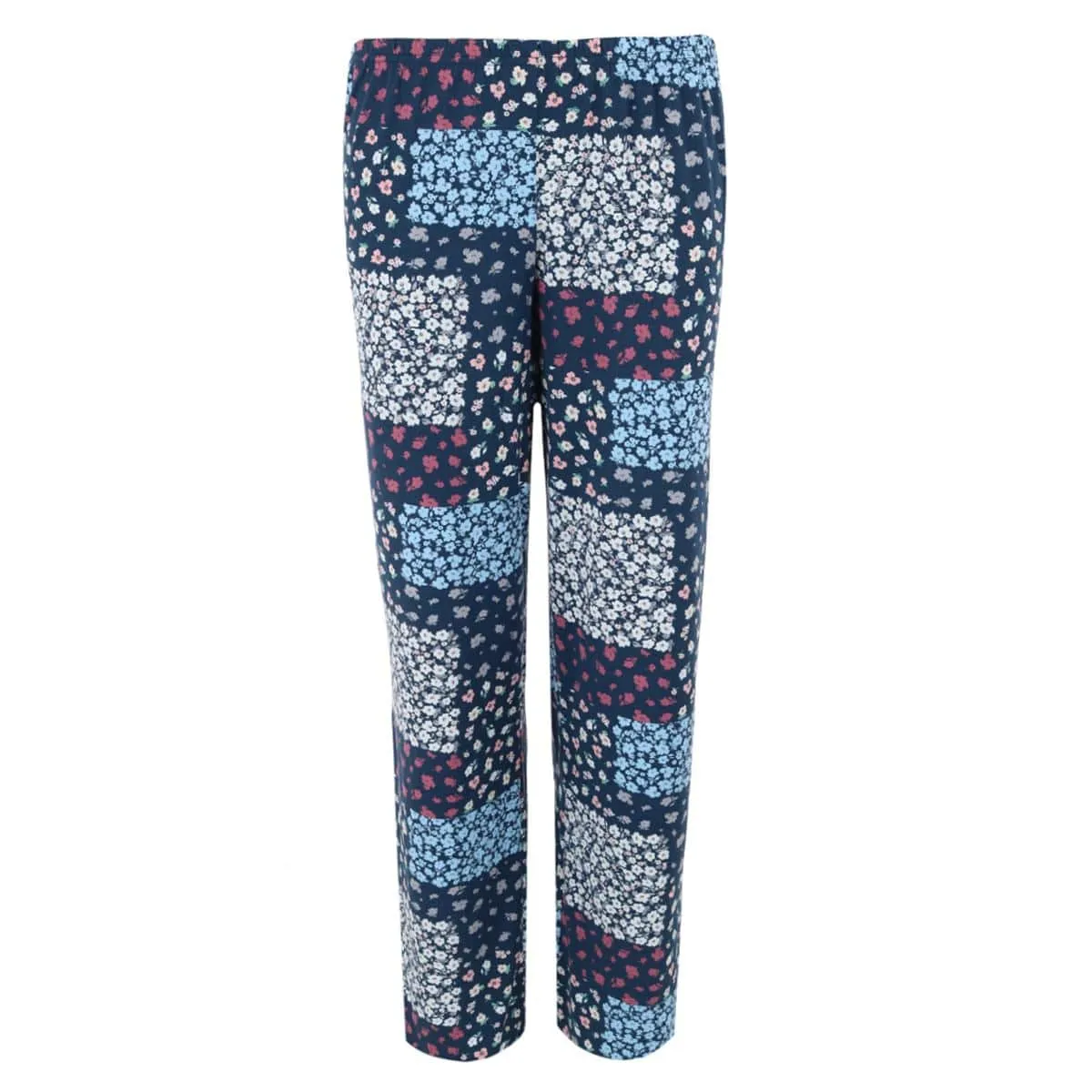 PJ Couture Women's Short Sleeve and Pants Notch Collar Pajama Set