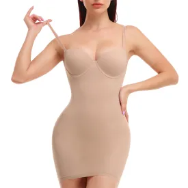 Seamless Smooth Slip Shapewear With Underwired Bra