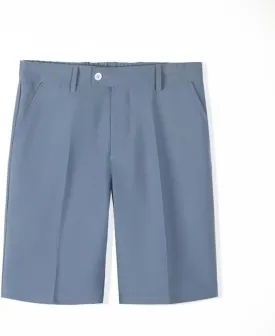 Shorts Men Casual Pleated Front Golf Work Casual Shorts Lightweight Stretch Waist Button Dress Pants with Pockets