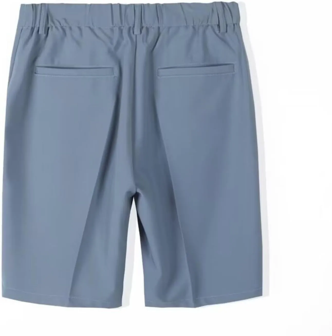 Shorts Men Casual Pleated Front Golf Work Casual Shorts Lightweight Stretch Waist Button Dress Pants with Pockets